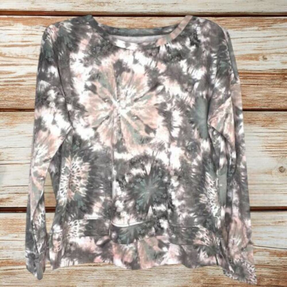 NEW Onzie x Revolve Lightweight Sweatshirt Size MEDIUM/LARGE Tie Dye High Low